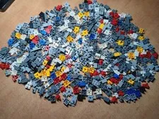 LEGO BULK LOT 460 TECHNIC BRICKS WITH SIDE AND TOP PIN 2X2 1X2 MIXED COLORS