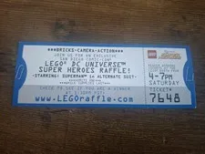 SDCC 2013 LEGO MINIFIG BLACK SUIT SUPERMAN SUPER HEROES RAFFLE TICKET COMIC CON