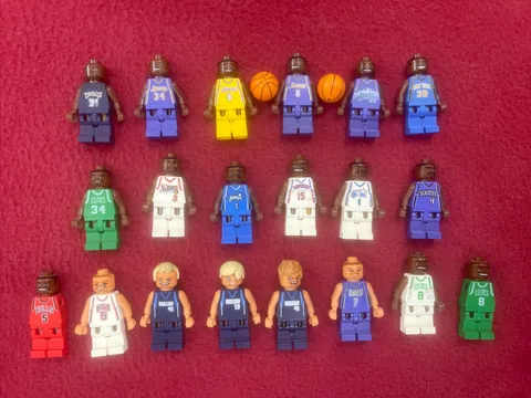 LEGO NBA Player Minifigures Lot(20)Kobe Bryant(2),Tmac(2),Shaq,Carter,Kidd🔥📈