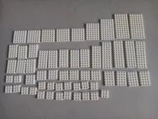 LEGO BULK LOT 57 WHITE PLATES 3X 4X 6X