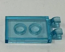 LEGO Trans-Light Blue Tile Flag 2 x 3 with Horizontal Clips 30350 x1