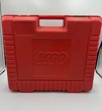 Vintage Lego Red Plastic Storage Box Carrying Case 1985 USA