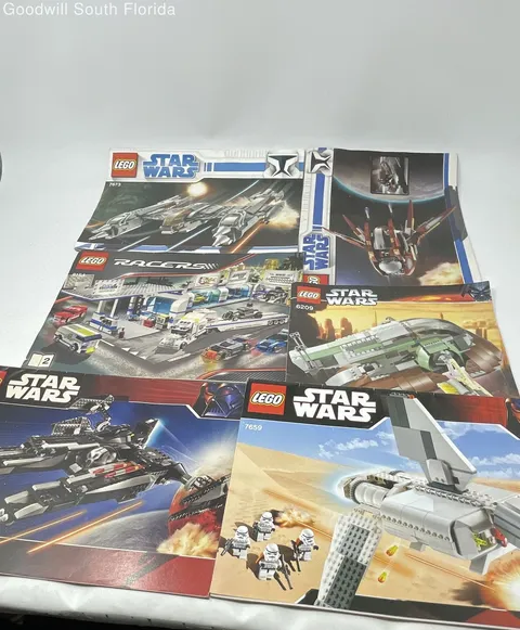 Lot Of 6 Pieces Lego Star Wars Mixed Variety Instruction Manuals Booklets
