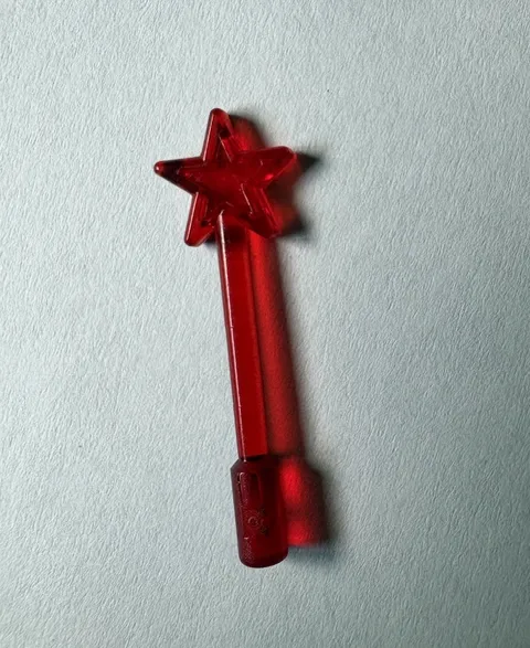 Vintage LEGO Trans Red Magic Wand Star 6124 Minifigure Fairy Wizard Accessory