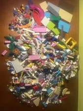LEGO Bulk Bricks and Pieces Lot Mixed Assorted 4+ Lbs With Wheels Figures Rare
