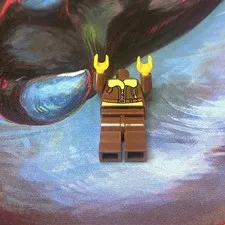 LEGO Minifigure Brown Bomber Jacket Pilot Torso Fur Collar Genuine Part Piece