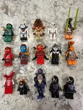 LEGO NINJAGO 15 Minifigure Lot Kai Nya Lloyd Green Snake serpentine bytar dx 