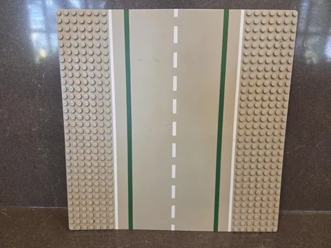LEGO 32x32 Road Plate STRAIGHT Green Gray Baseplate