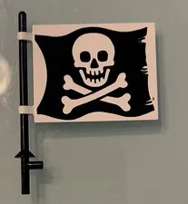 LEGO Flag 6 x 4 w/ Skull and Crossbones (Jolly Roger) Pirates 6285 6273 6286