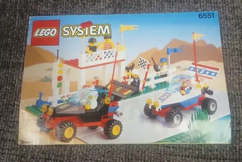 LEGO 6551 Checkerd Flag Racin Center Instruction Original Manual Only Vtg Castle