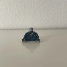 LEGO - Minifig, Torso Suit Pinstripe Jacket and Gold Tie Pattern - Dark Blue