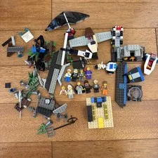 Large Vintage LEGO Lot Mini Figures And Vehicles AS IS