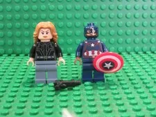 Lot 2 Lego Marvel Minifigs Captain America + Sharon Carter Agent 13 76051 CC38