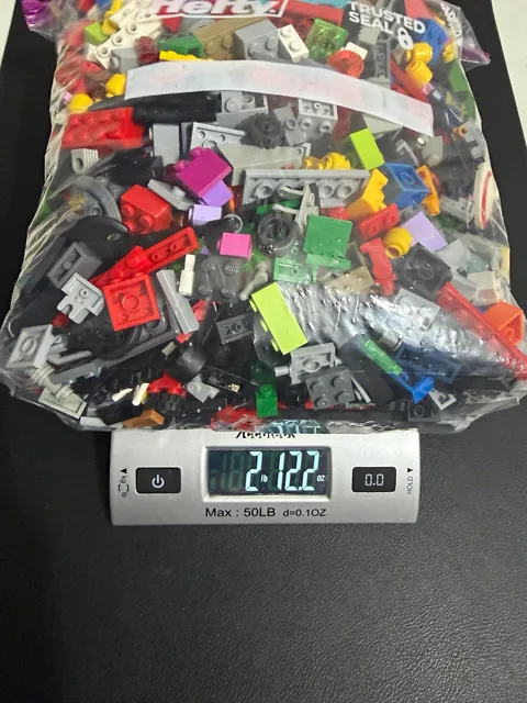 LEGO Bulk Lot Mixed Bricks & Pieces, Multicolor Plastic, Bag Packaging