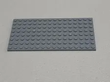 Lego Qty 1 - Dark Bluish Gray - 92438 Plate 8 x 16 - NEW