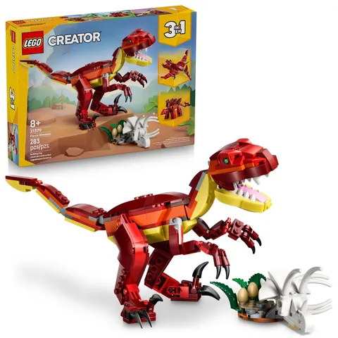 LEGO Creator 3 in 1 Fierce Dinosaur Building Toy for Boys & Girls, Multicolor