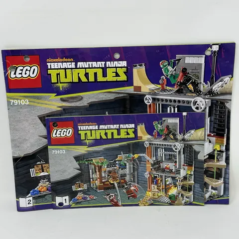 LEGO 79103 Ninja Turtles Lair Attack TMNT Instructions Manual Booklet ONLY