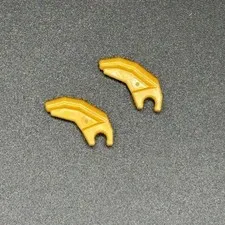 LEGO Pearl Gold Claw with Clip (Angled) 3171 Brick Block Parts Pieces Lot Of 2