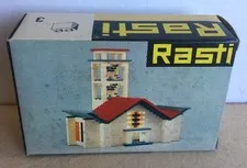 Rasti (Germany) Box No. 3 White Bricks (Lego Copy 1960s) RARE