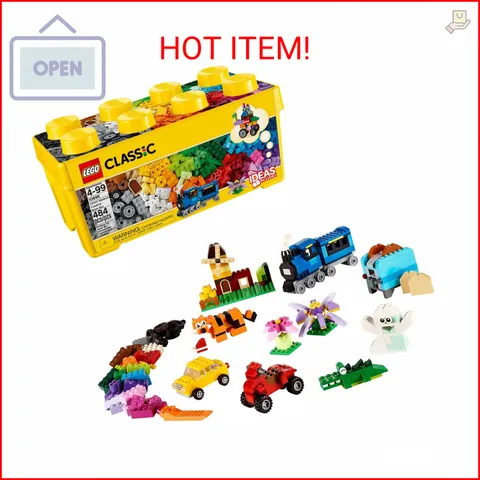 LEGO Classic Medium Creative Brick Box 10696 Building Toy Set - Featuring Storag
