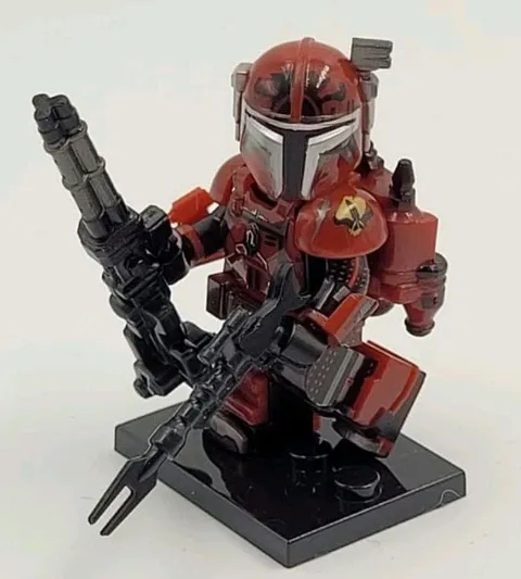 Star wars Red Heavy Trooper Steal PadprintBody Armored Mandalorian Lego New Read