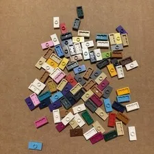 Lot Of 75 LEGO Parts 15573 Plate 1x2 w Stud (Jumper)
