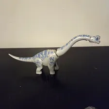 LEGO Jurassic World Long-Neck Dinosaur Figure Gray/Blue Printed Plastic