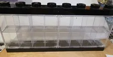 2016 LEGO BLACK / CLEAR DISPLAY CASE (LOOK) HOLDS 16 FIGURES