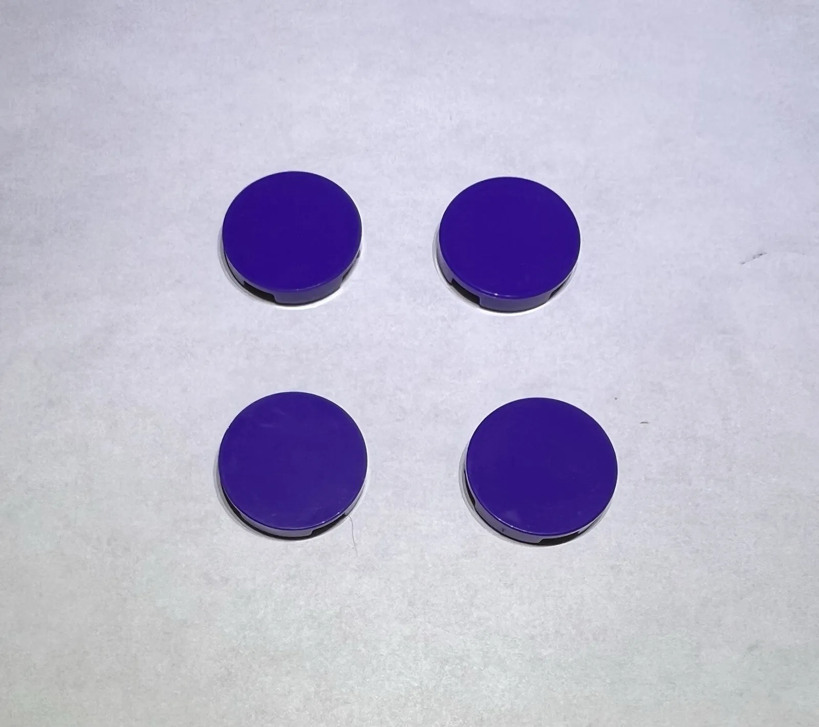 Lego Lot Of 4 Medium Lilac Purple 2x2 Round Flat Tiles Tile City Part