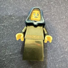 LEGO Hooded Minifigure Figure w/ Cloth Cape Black/Gray Plastic Bariss Offee