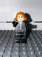 LEGO Sh0922 - Black Widow - Black Jumpsuit, Dark Orange Short Hair, P. Legs/Arms