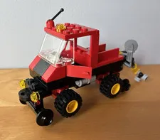 LEGO Road & Rail Maintenance 4546 Custom Truck Red Black Train Track Inspection