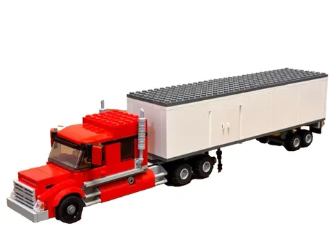 LEGO City US Style trailer Red Track Car Minifigure