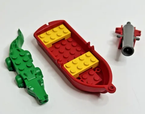 LEGO Pirates 6249 Pirates Ambush Cannon Boat & Alligator
