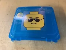 Retired Discontinued 2010 Lego Carrying Case Storage Tray Clear Blue