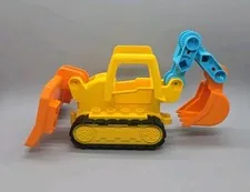 Lego Duplo Bulldozer With Excavator Large Bucket Plow Scoop Yellow Orange