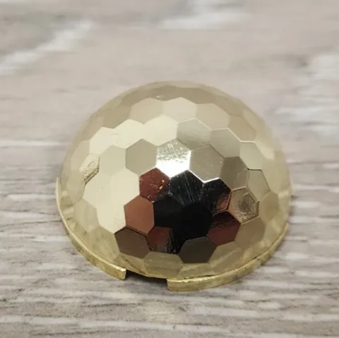 Lego 71967 30208 Chrome Gold Cylinder Hemisphere 4 x 4 Multifaceted Part Piece