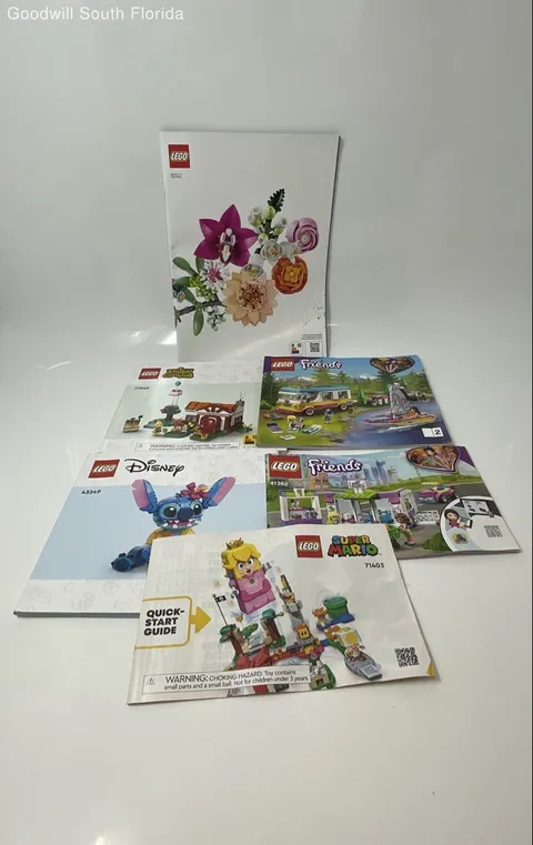 Lot Of Assorted 6 Pcs Lego Mixed Building Toy Manuals Instruction Booklets