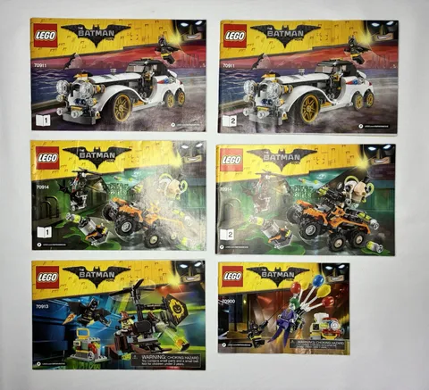 LEGO Batman Movie Instruction Manual Lot 70900 70911 70913 70914 Complete Books