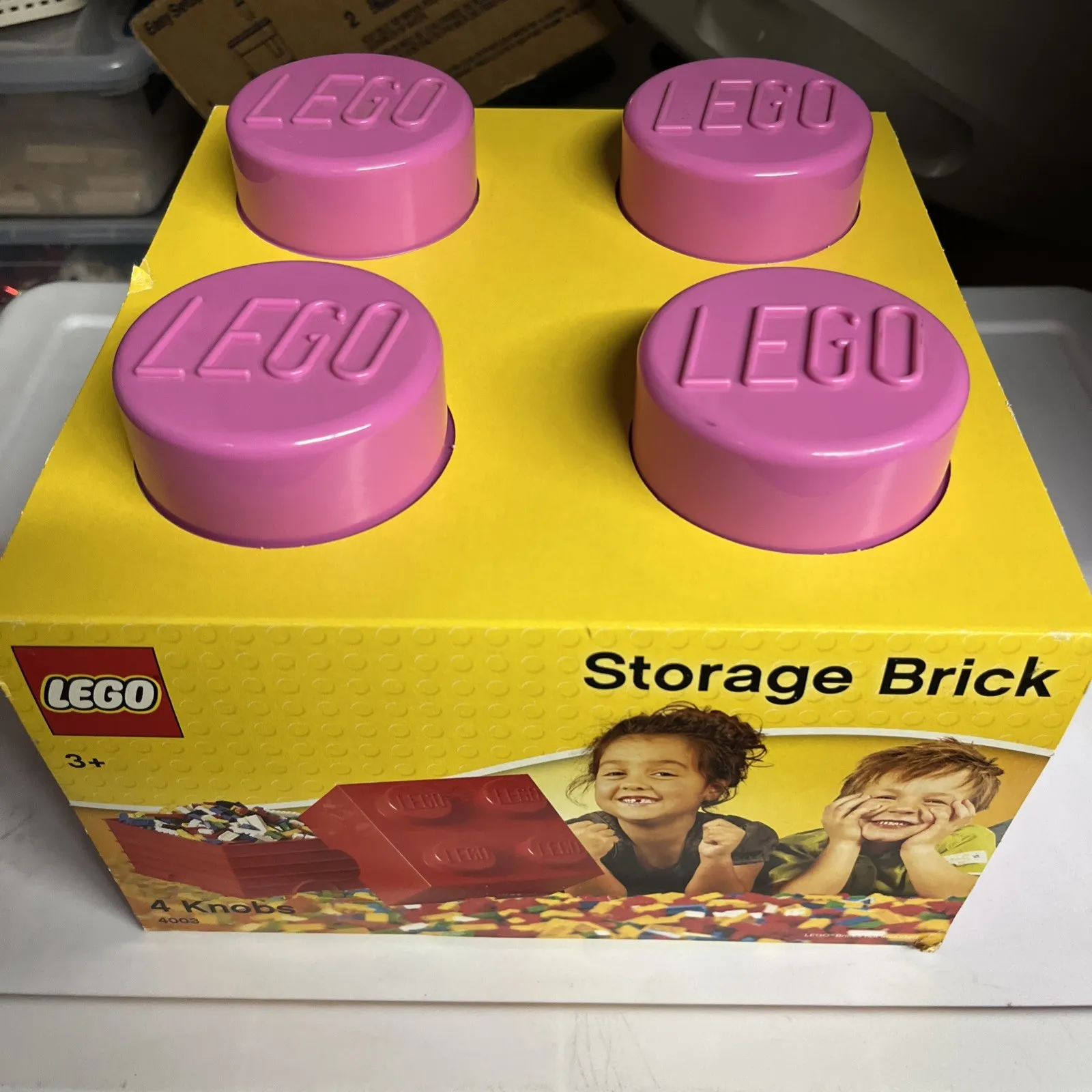 LEGO Stackable Storage Brick 4 Knobs Pink 4003 NEW - See Description