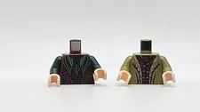 LEGO part Lord of the Rings damaged torsos lor080 Mirkwood Elf lor100 Bain
