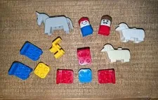 Vintage Lego Duplo Farm Animals, Figures & Furniture LOT 