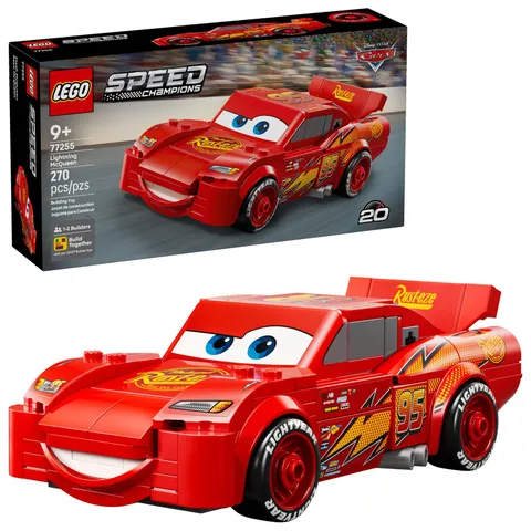 LEGO Speed Champions Lightning McQueen Toy - Disney Pixar Cars Multicolor