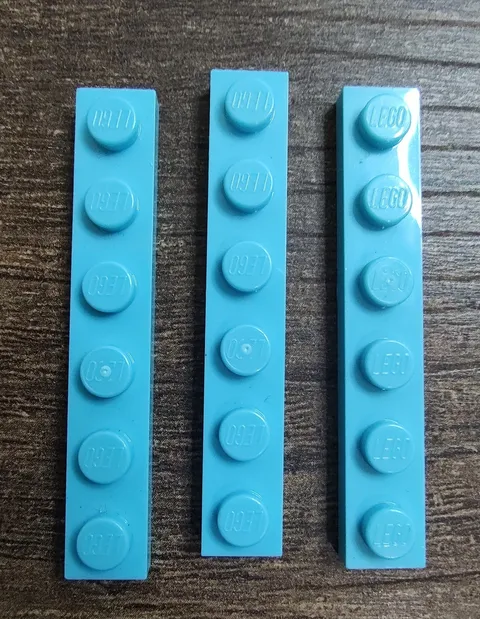 New LEGO Lot of 3 Medium Azure 1x6 Girls Friends Elves Building Plate Pieces