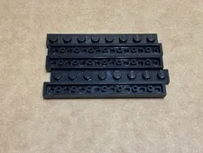 LEGO Parts - Black Plate 1 x 8 - No 3460 - QTY 5