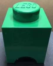 LEGO 1 Stud  Square Storage Brick Green Box