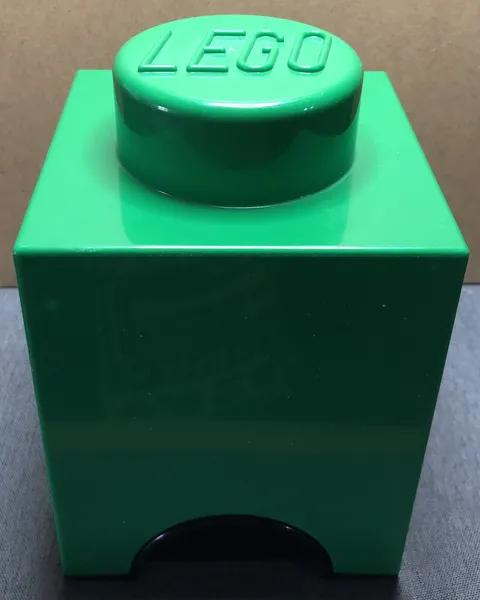 LEGO 1 Stud  Square Storage Brick Green Box