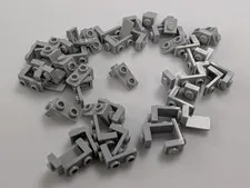 Lego x50 New Light Bluish Gray Bracket 1 x 1 - 1 x 2 # 79389