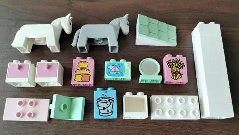 Replacement Parts for Lego DUPLO 1540~2551~2553 - 23 Pieces - Incomplete Sets