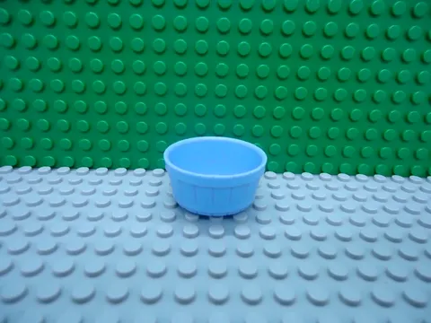 Lego 1 Medium Blue 5x5x2 Half Barrel Storage Container NEW
